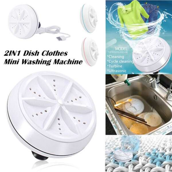 Mini Portable Ultrasonic Turbine Washing Machine Turner - Image 3
