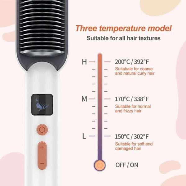 New Ceramic Heated Hair Brush - Image 3