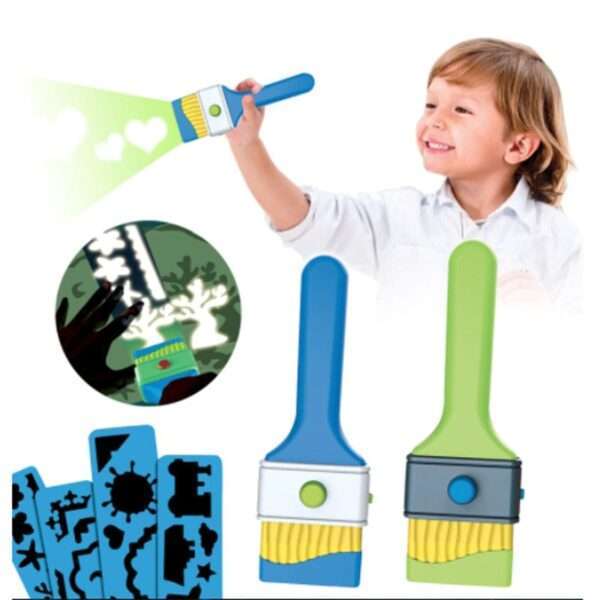 LED Glowing Educational Painting Brush With Pattern Set