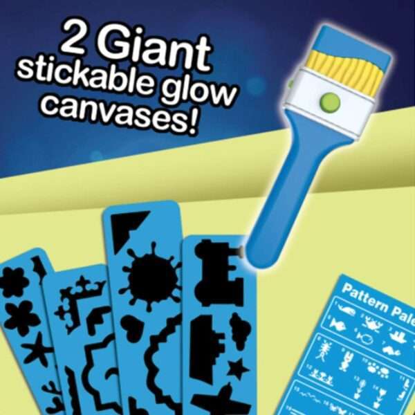 LED Glowing Educational Painting Brush With Pattern Set - Image 3
