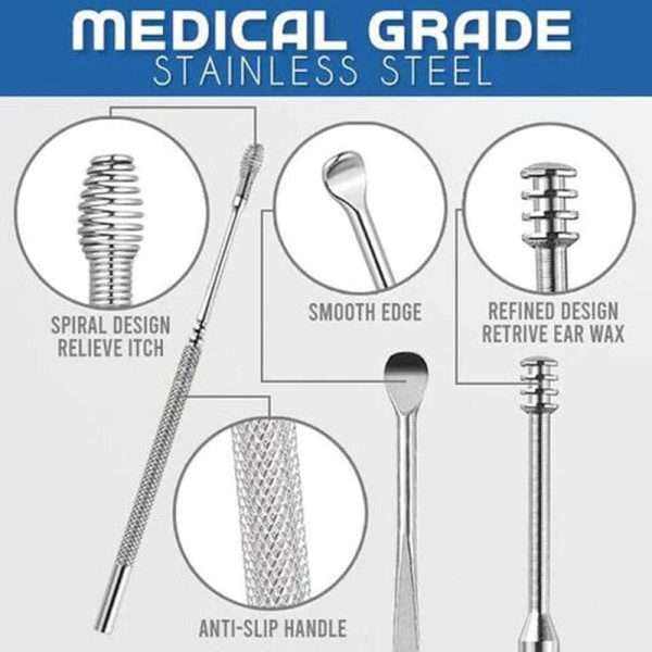 Stainless Steel 6 Pieces Ear Wax Removal Kit - Image 5