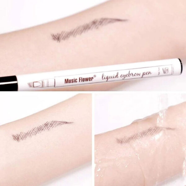 Pack of 3 Waterproof Liquid Eyebrow & Beard Filling Four Point Pen - Image 4