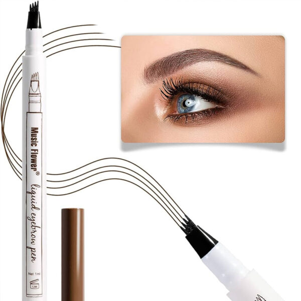 Pack of 3 Waterproof Liquid Eyebrow & Beard Filling Four Point Pen - Image 8