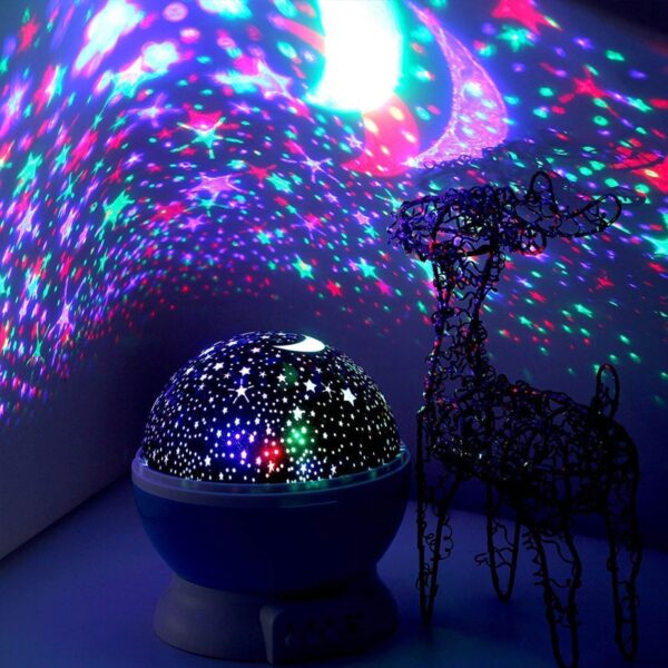 Star Moon Light Rotating Night Projector Lamp - Image 4