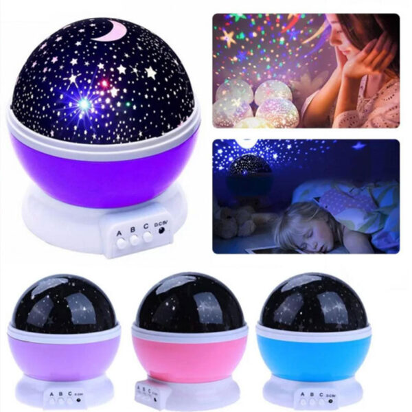 Star Moon Light Rotating Night Projector Lamp - Image 3