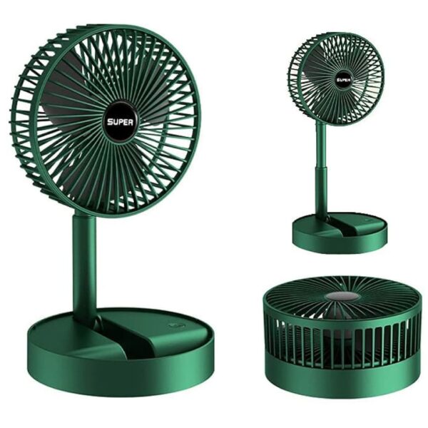 Foldable USB Rechargeable 3 Speed And Height Adjustable Desk Fan
