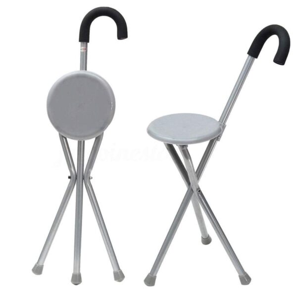 Multifunctional Stainless Steel Foldable Stick Chair - Image 3