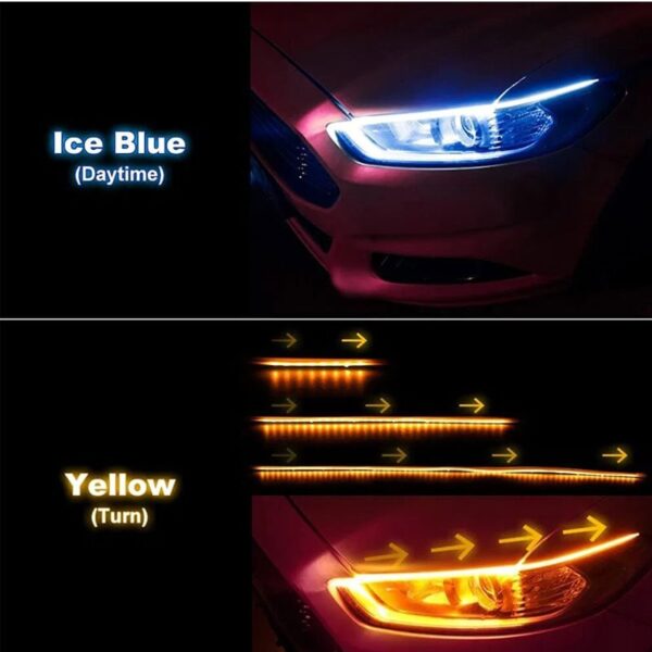 DRL Daytime Running LED Light Strips With Indicator Signal - FOR ALL CARS - Image 4