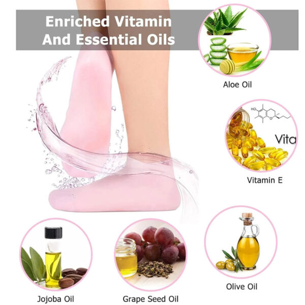 Silicone Moisturizing Gel Socks for Smooth Feet - Image 5
