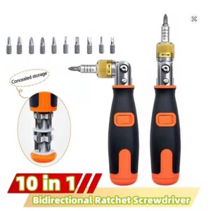 10 in 1 Multi-Angle Ratchet Screwdriver Multifunctional Repair Tools