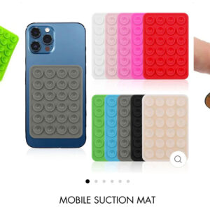 Pack of 3 Anti-Slip Silicone Phone Suction Mat | Universal Mobile Suction Grip Pad