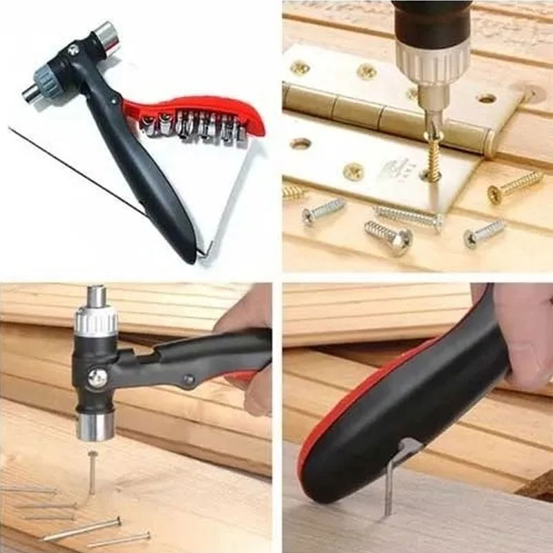 16 in 1 Multi-Purpose Screwdriver Socket And Hammer Rachet Tool Set - Image 3