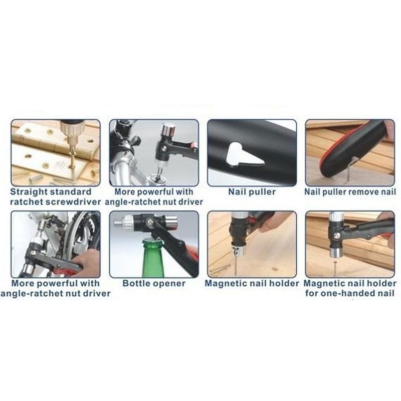 16 in 1 Multi-Purpose Screwdriver Socket And Hammer Rachet Tool Set - Image 4