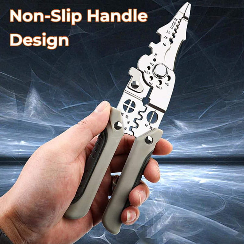 21 in 1 Multi-Function Steel Cable Cutter and Wire Stripper Crimper Tool Non-Slip Adjustable Pliers - Image 4