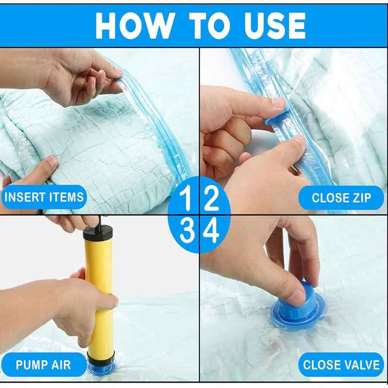 6 in 1 Space Saver Vacuum Storage Bags – 80% More Storage Instantly - Image 4