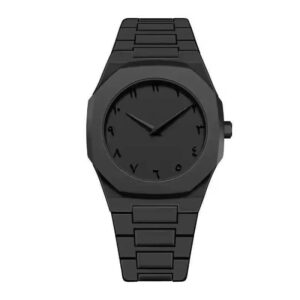 Arabic Aura Matte Black Watch – Luxury Arabic Dial Wrist Watch for Men & Boys