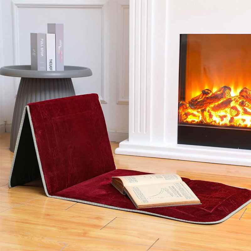 Turkish Style Foldable Prayer Rug With Back Support – Soft Padded Janamaz for Comfortable Salah, Hajj & Umrah - Image 2
