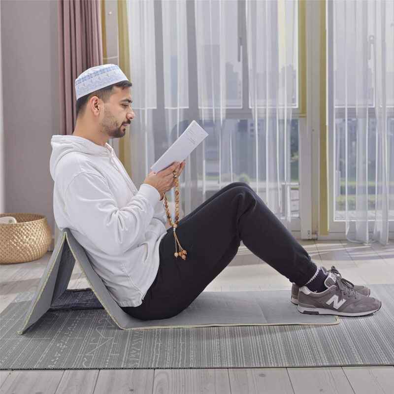 Turkish Style Foldable Prayer Rug With Back Support – Soft Padded Janamaz for Comfortable Salah, Hajj & Umrah - Image 5