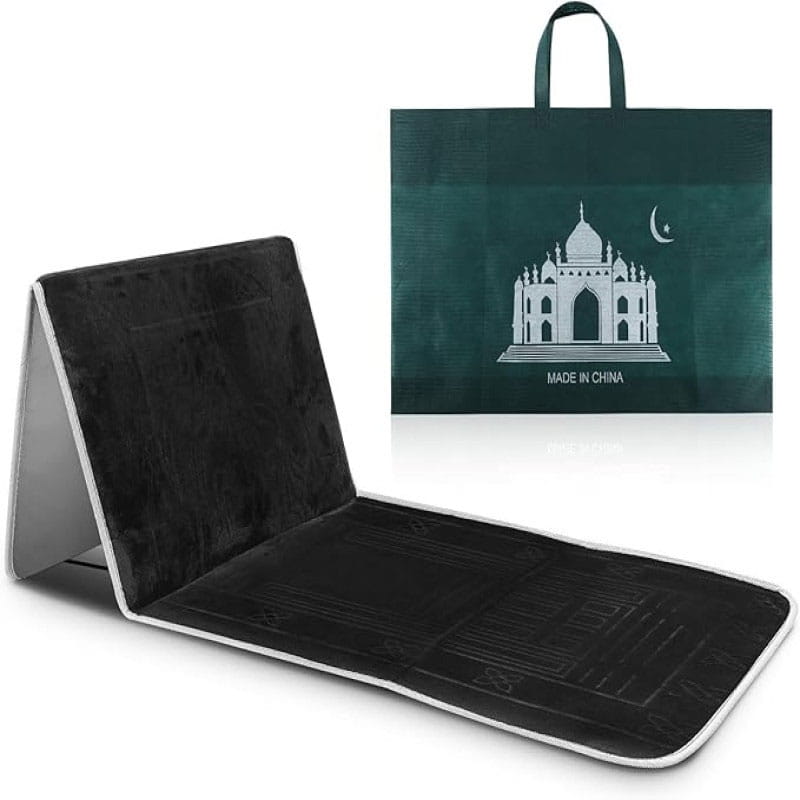 Turkish Style Foldable Prayer Rug With Back Support – Soft Padded Janamaz for Comfortable Salah, Hajj & Umrah - Image 8
