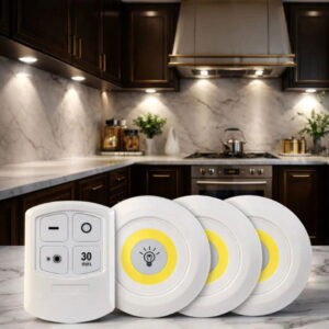 3 PCS Tap & Glow Wireless LED Lights With Remote Control