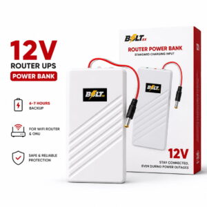 Boltex 12V Mini UPS Power Bank for WiFi Router & ONU – Up to 6–7 Hours Backup