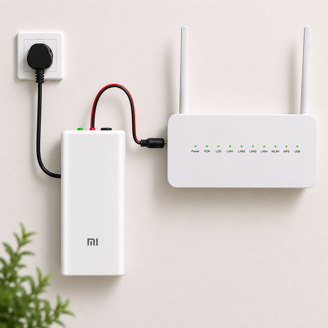 Premium12V Mini UPS Power Bank for WiFi Router & ONU – Up to 7– 8 Hours Backup - Image 3