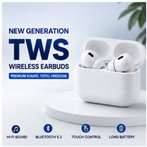 New Generation TWS Wireless Earbuds – Premium Sound, Touch Control & Charging Case